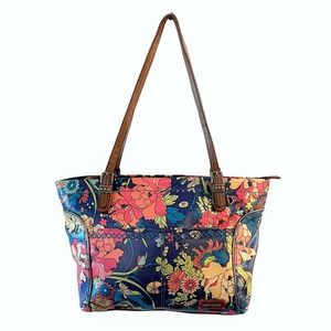 Sakroots Colorful Floral Print Tote Bag Shopper